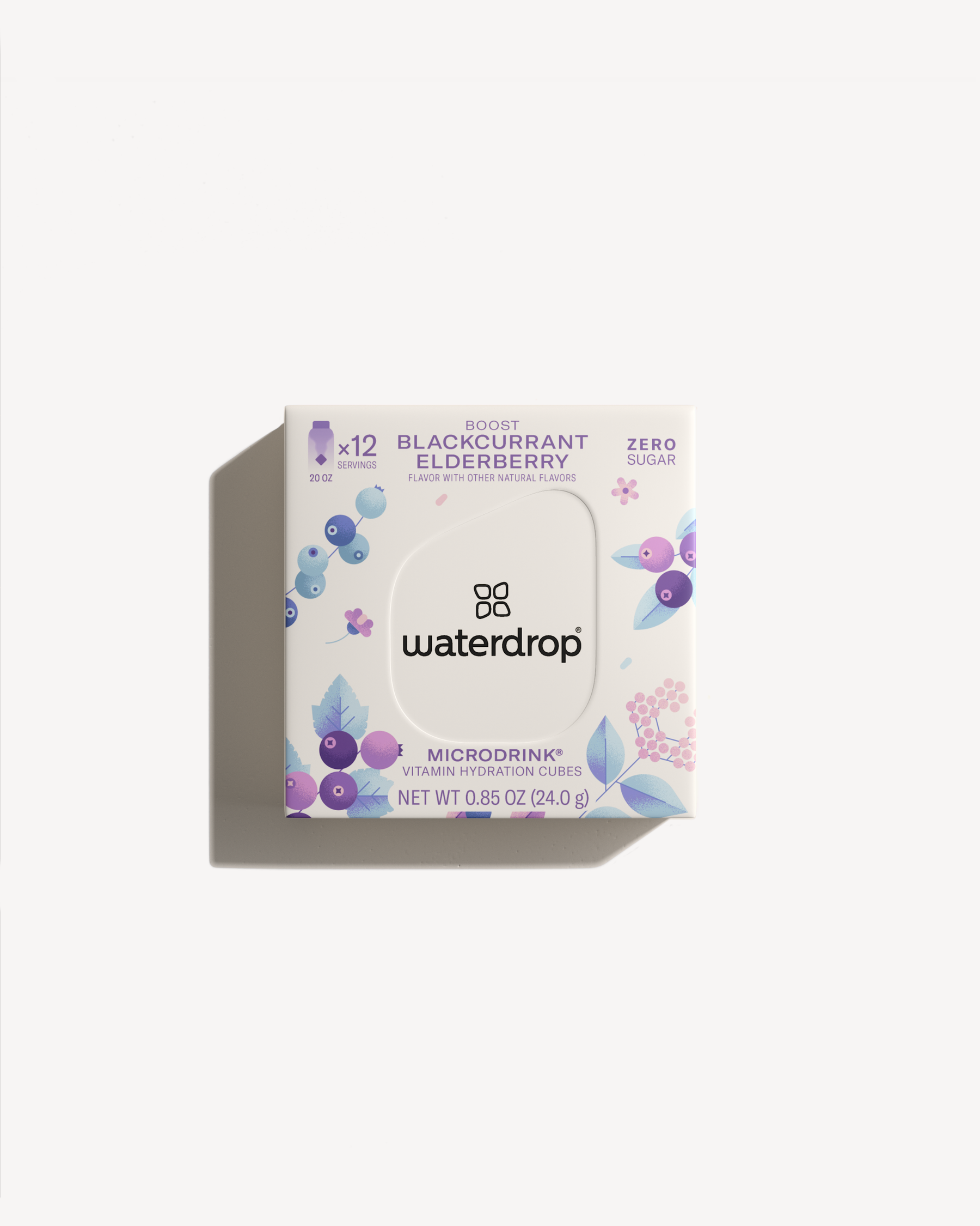 Microdrink BOOST Waterdrop - Saveur Cassis/Sureau - 12 cubes à