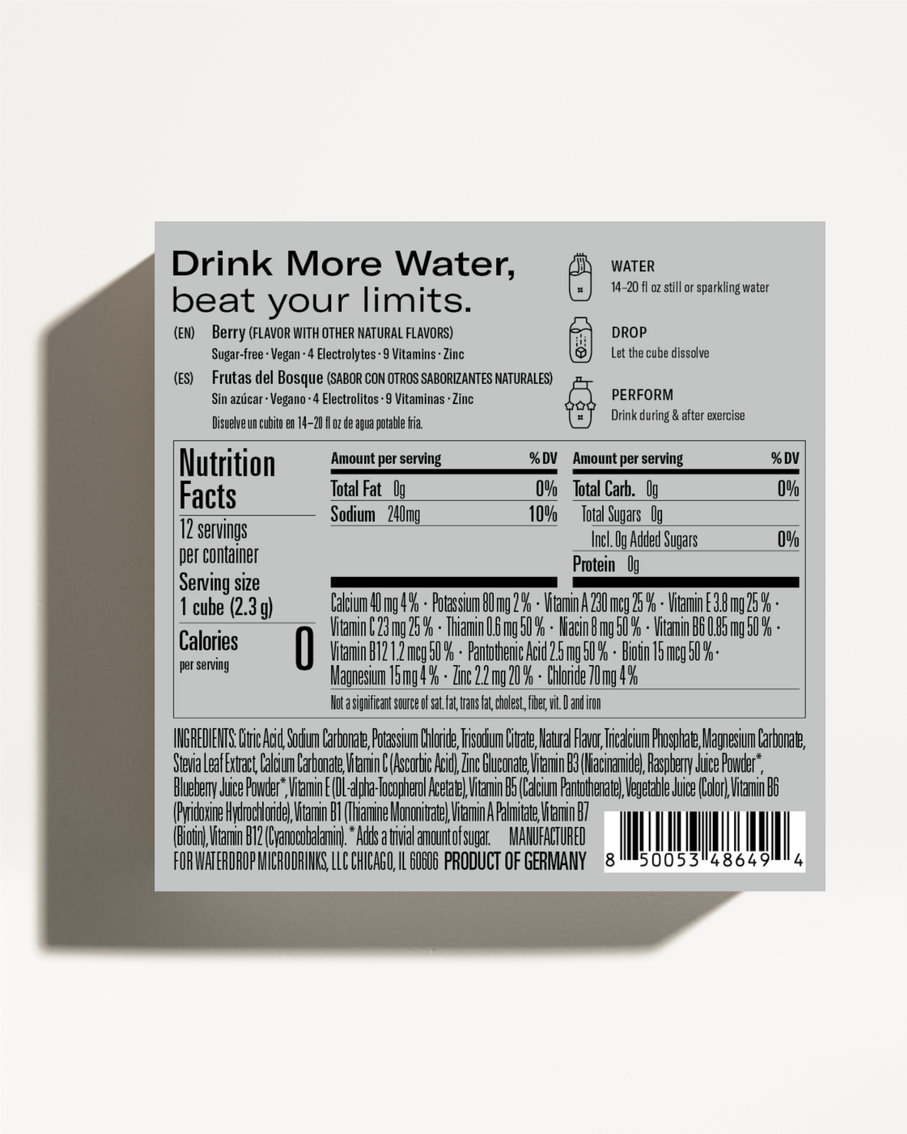 Microlyte BERRY with electrolytes: Order now | waterdrop®