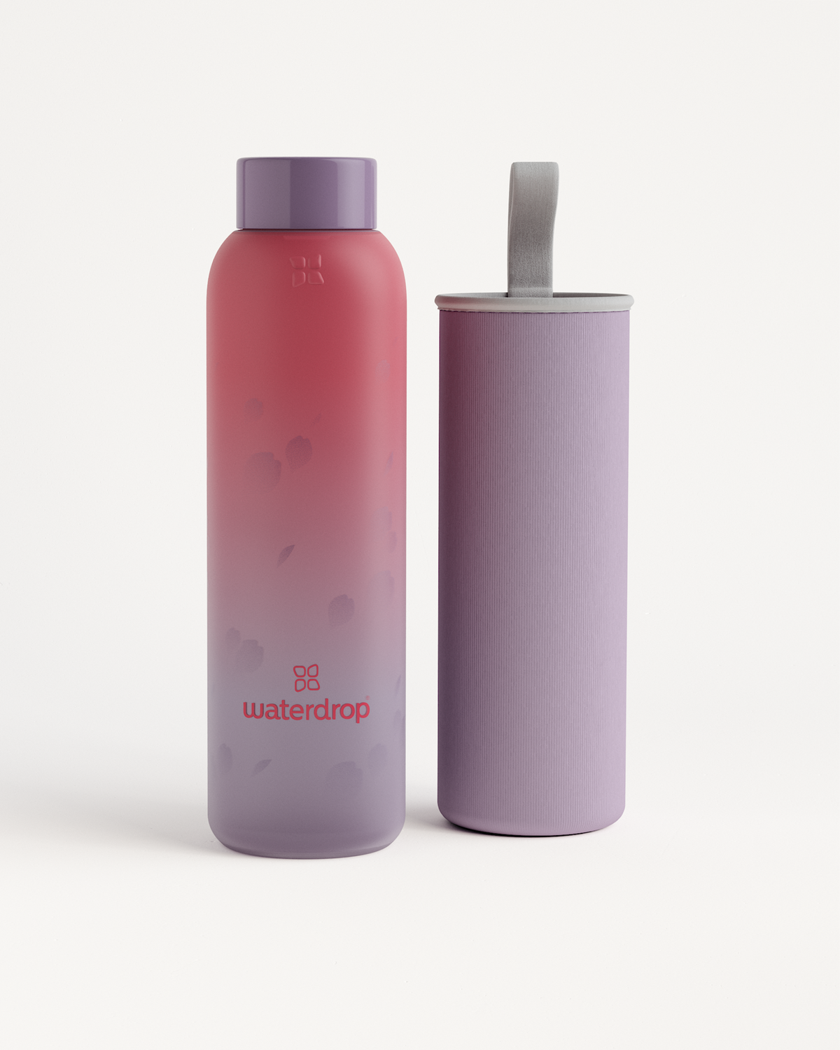 Waterdrop BPA Free Glass Water Bottle Insulating Neoprene Sleeve & Bamboo  Lid,Clean, 20 Fluid Ounces