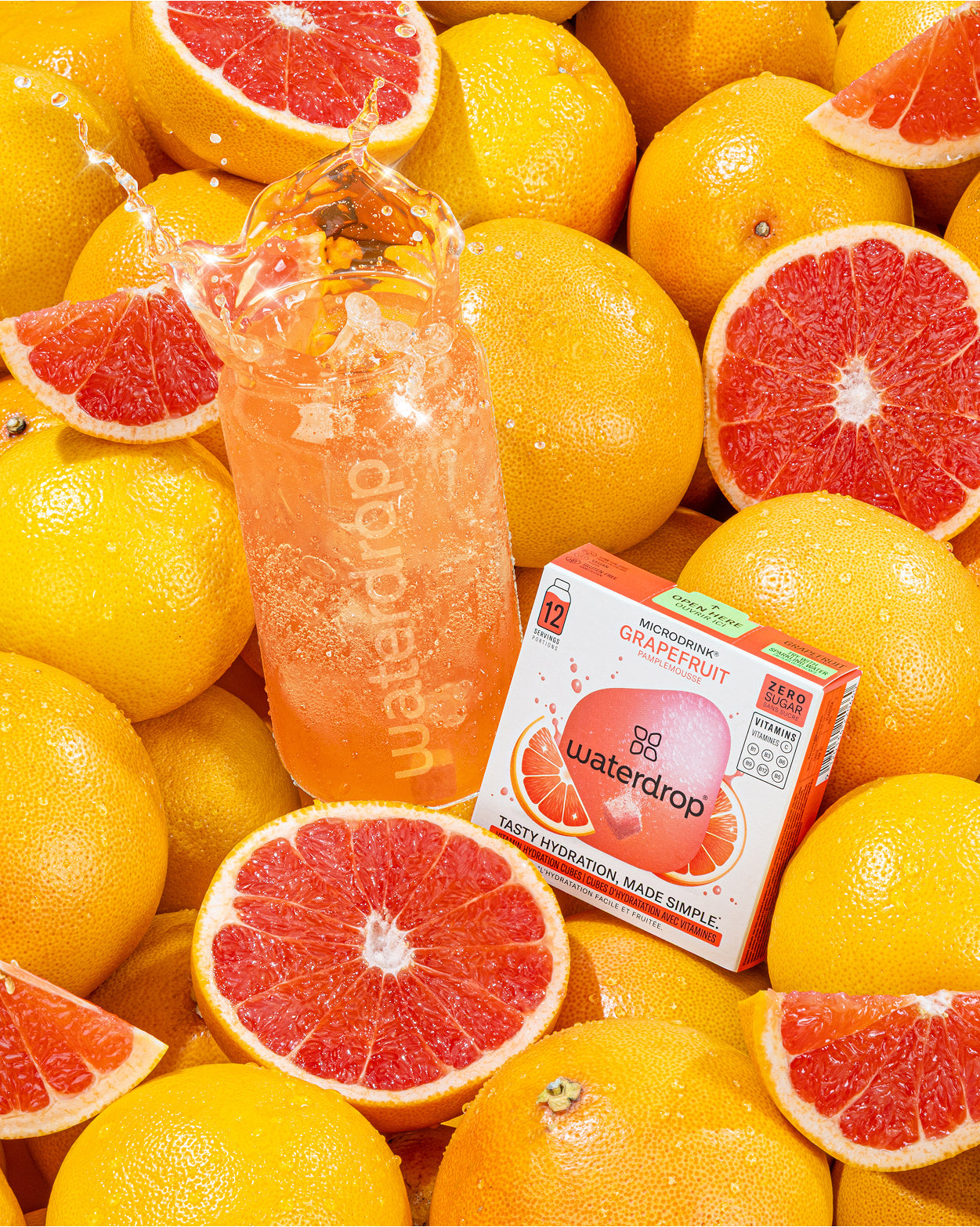 Fizzy Refreshment Twin Pack with grapefruit hydration cubes.