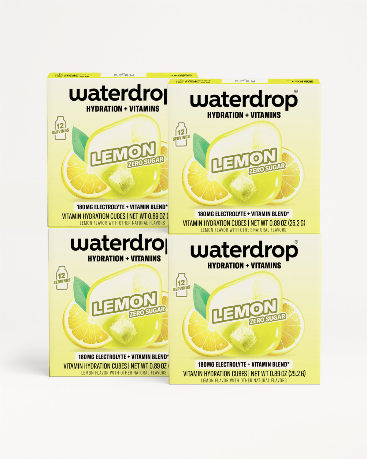 Four white boxes with yellow lemon graphics arranged in a 2x2 grid.