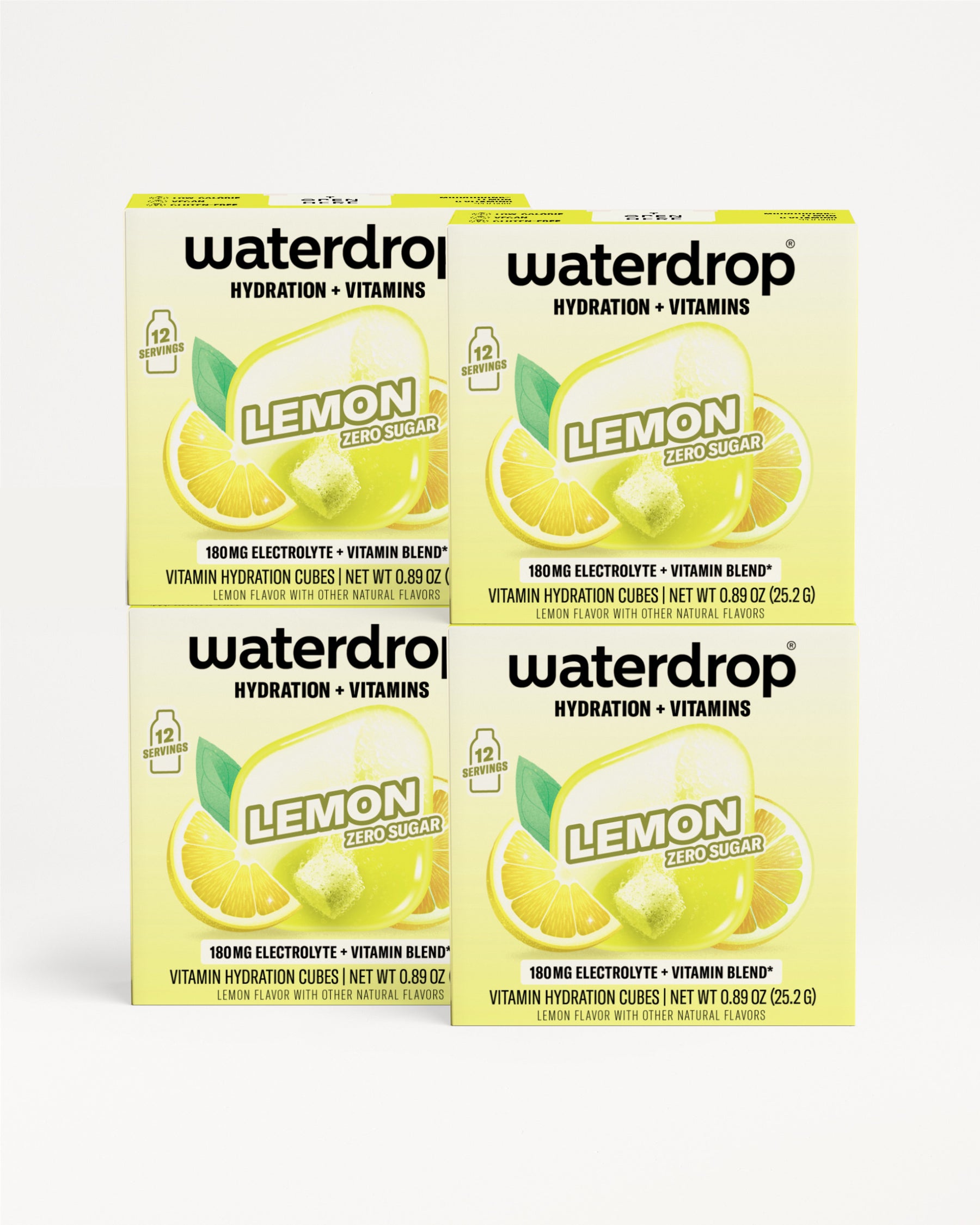Four white boxes with yellow lemon graphics arranged in a 2x2 grid.