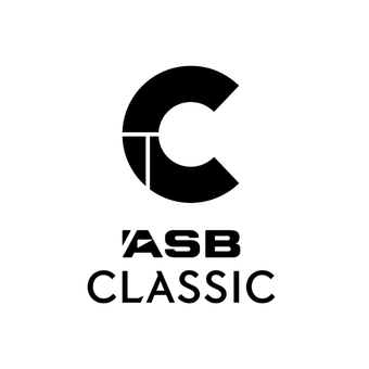 Logo with a circular black emblem above a wordmark.