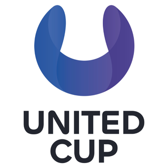 Logo featuring a gradient blue U-shaped mark.