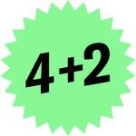 green starburst badge