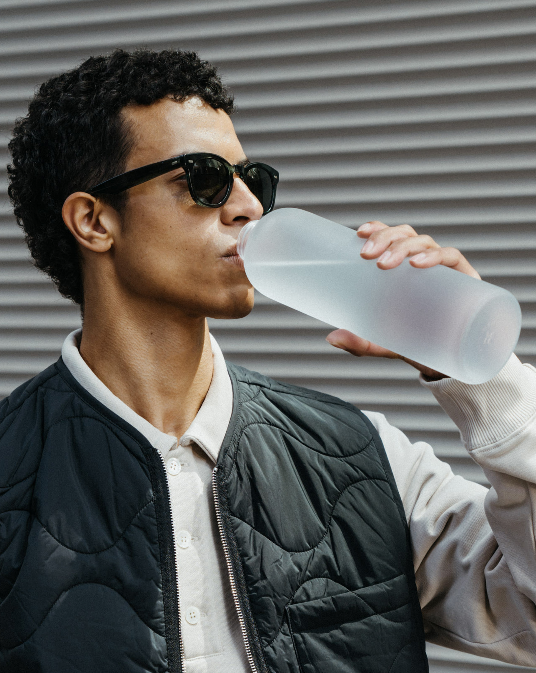 Frosted Glass Water Bottle: Order now