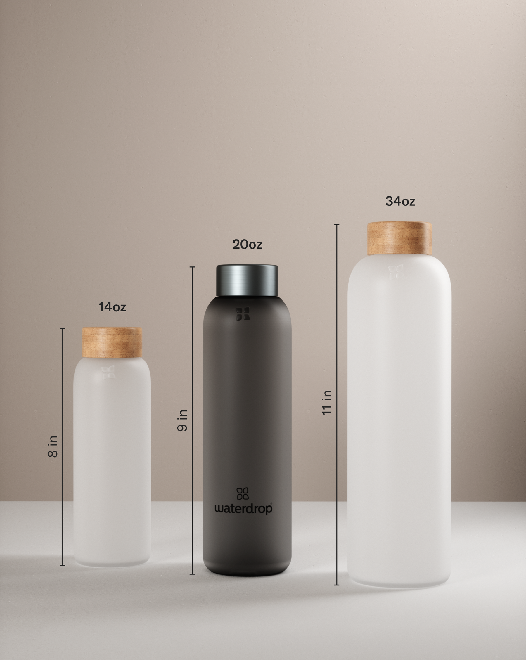 Waterdrop BPA Free Glass Water Bottle Insulating Neoprene Sleeve