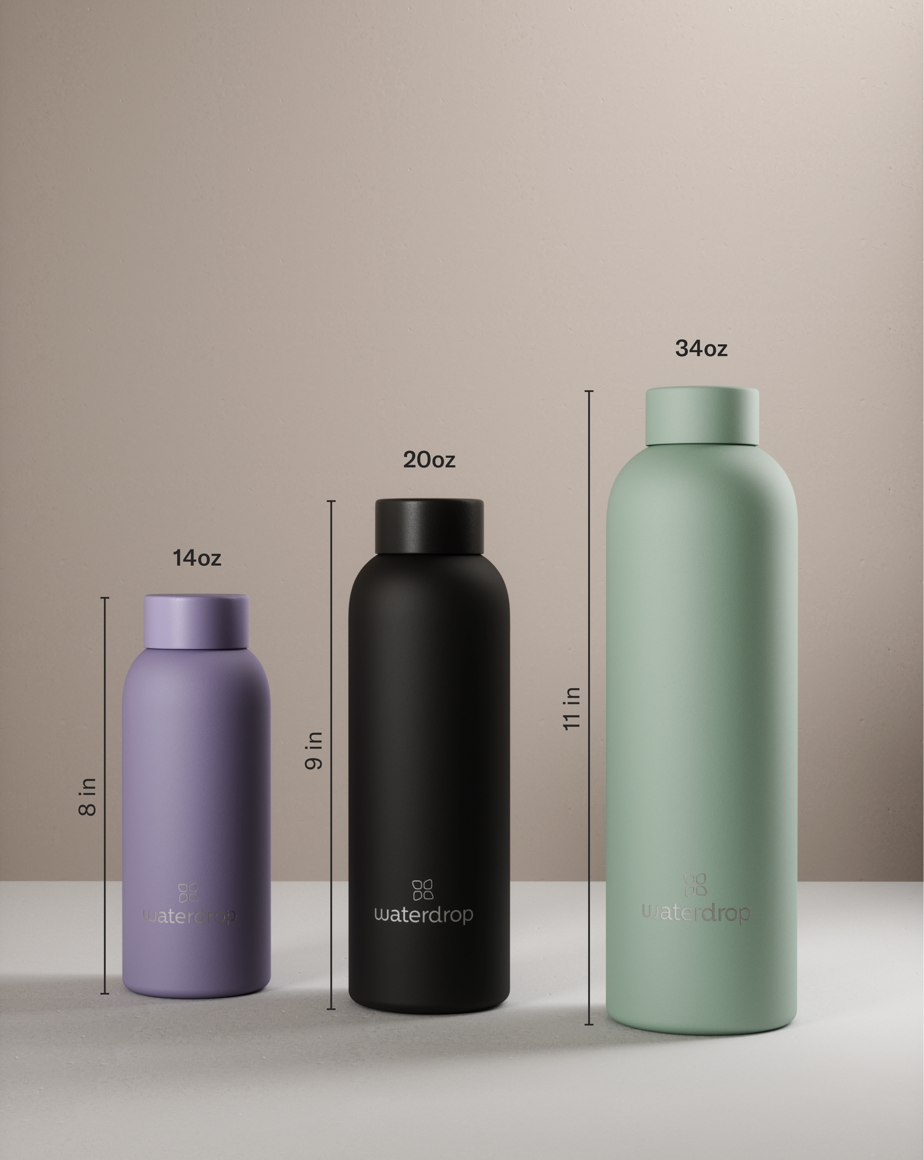 Stainless Steel Water Bottle with Push Button Cap Lightweight Thermos