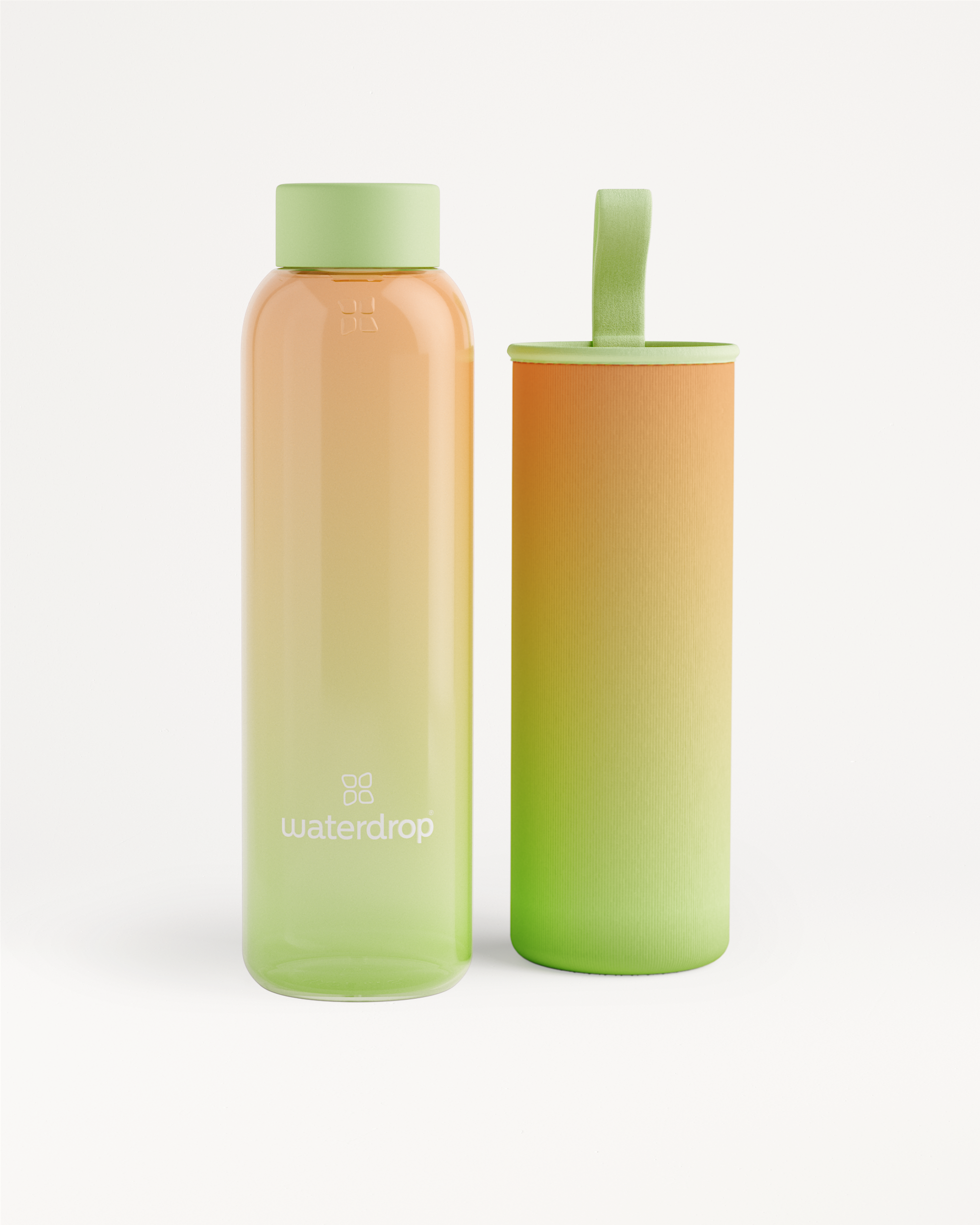 Bouteille d'eau en Verre borosilicaté | 800ml | Gourde Verre | avec Bouteille d'eau en Verre borosilicaté | 800ml | Gourde Verre | avec