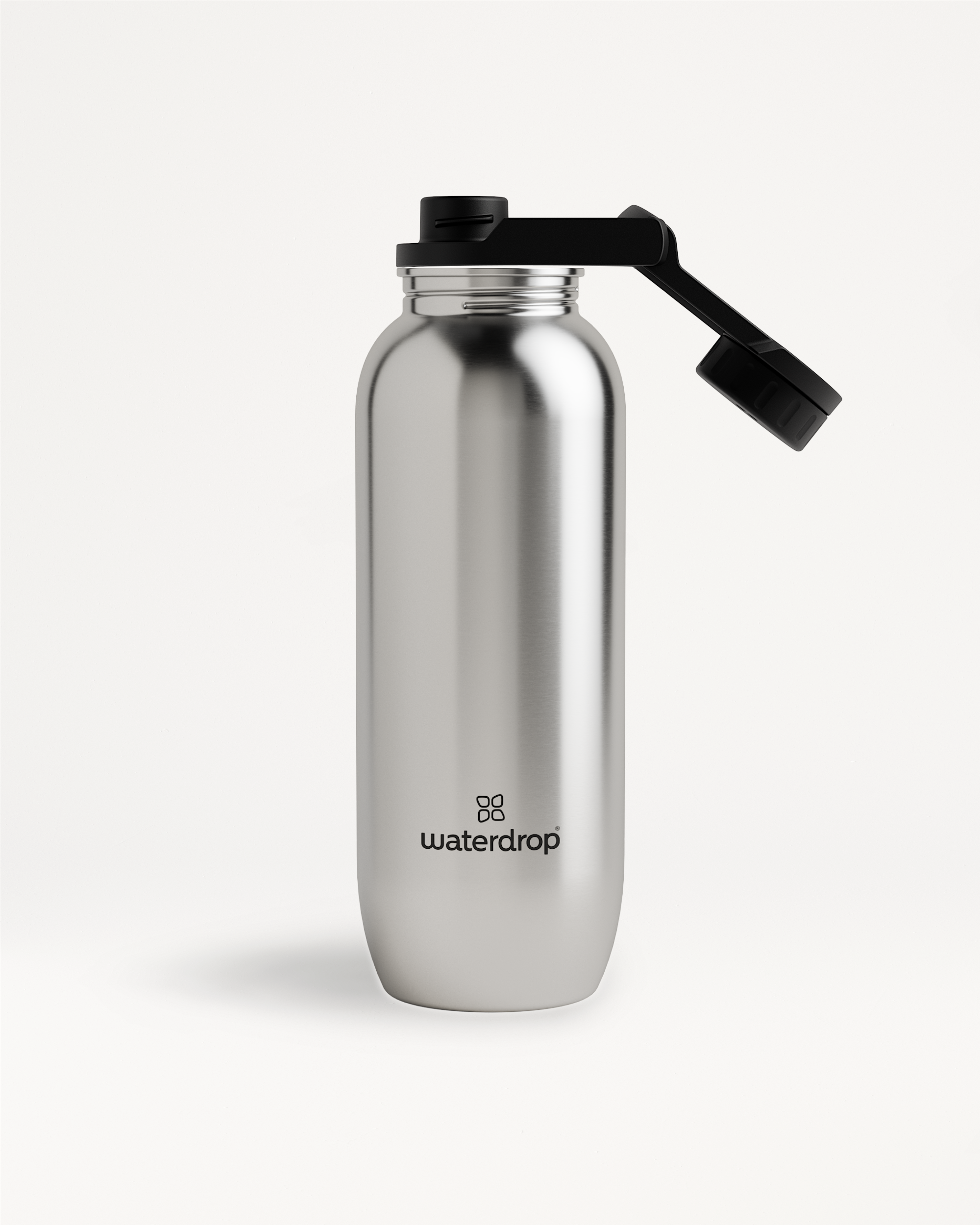 Waterdrop All-Purpose Ultralight · Spout Lid - Black Matt - 41 oz - Stainless Steel Water Bottle - Plastic Free Water Bottle