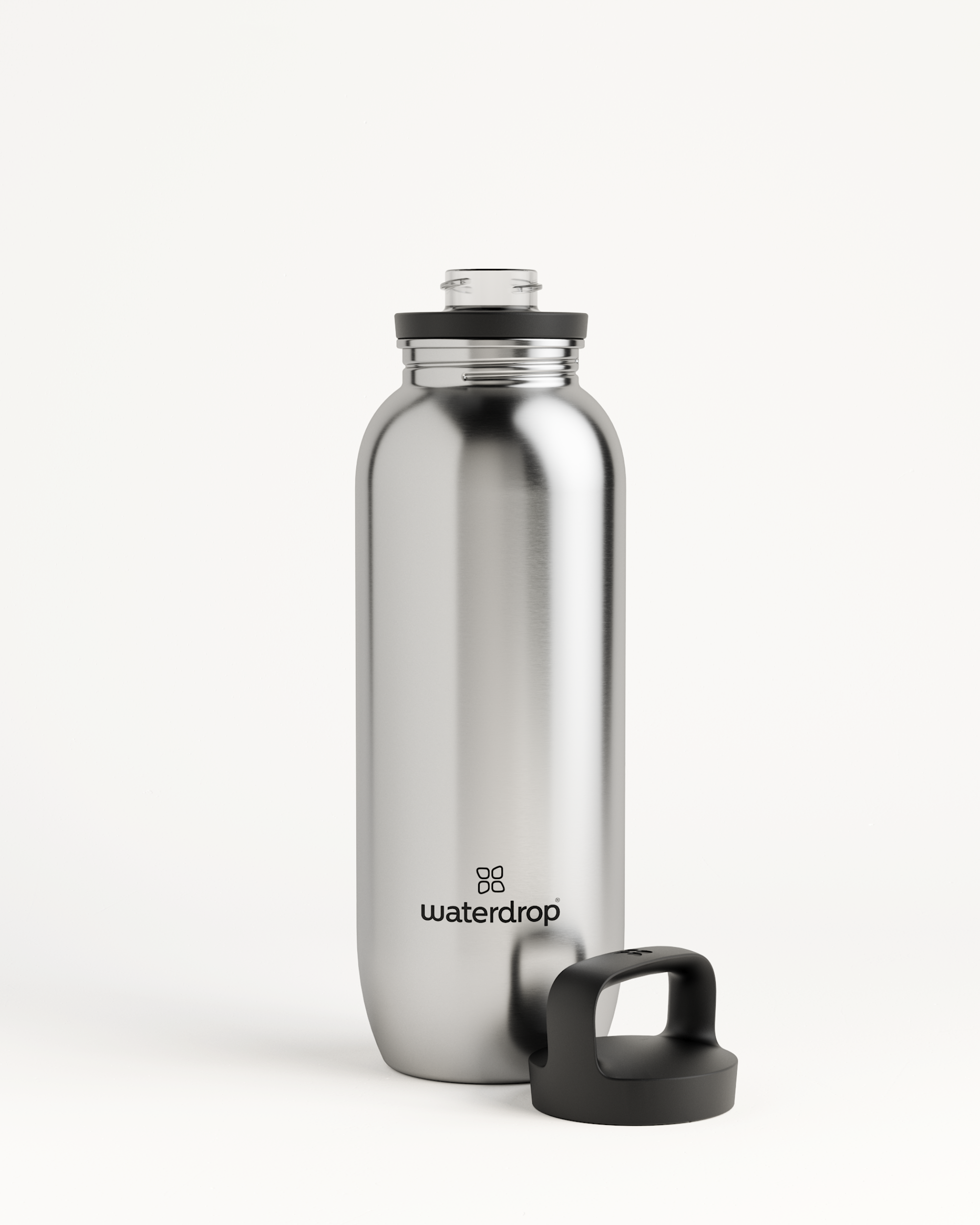Lightweight Stainless Steel Bottle + Drinking Lid | waterdrop®