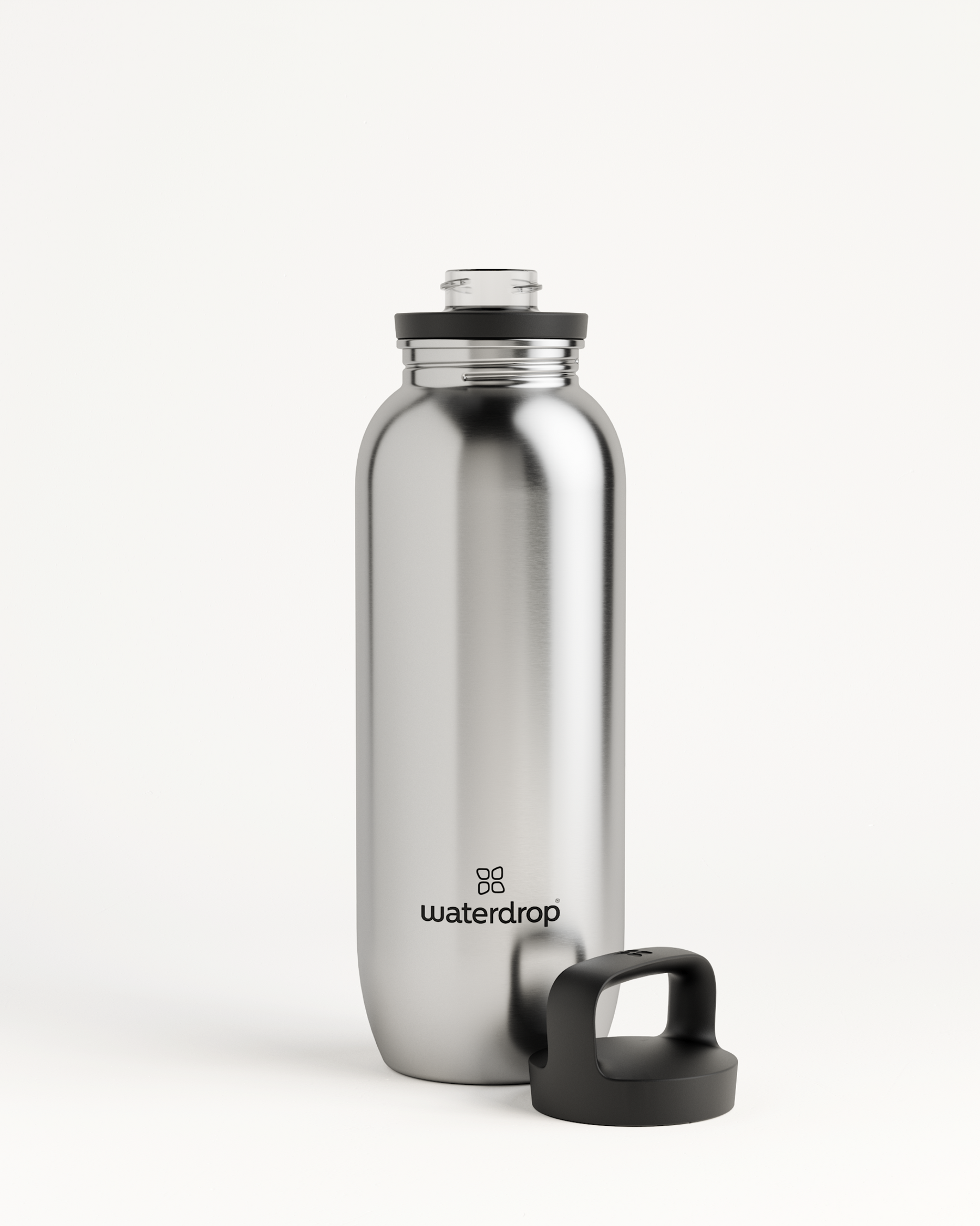 Waterdrop All-Purpose Ultralight · Spout Lid - Black Matt - 41 oz - Stainless Steel Water Bottle - Plastic Free Water Bottle