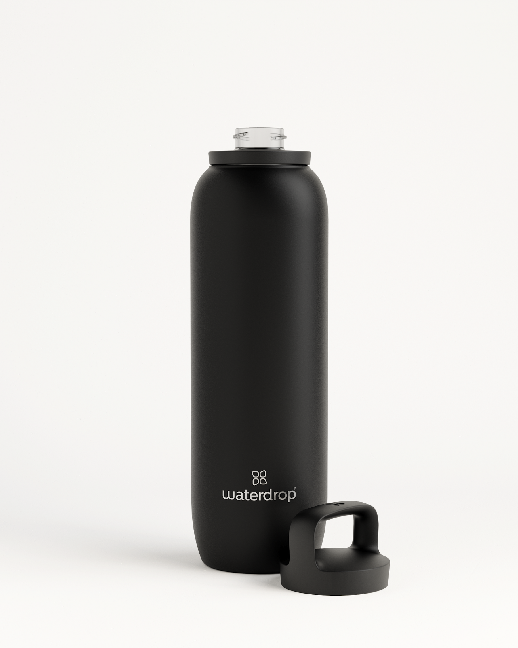 Waterdrop All-Purpose Thermo Bottle · Spout Lid - Black Matt - 64 oz - Stainless Steel Water Bottle - Insulated Water Bottle - Sustainable