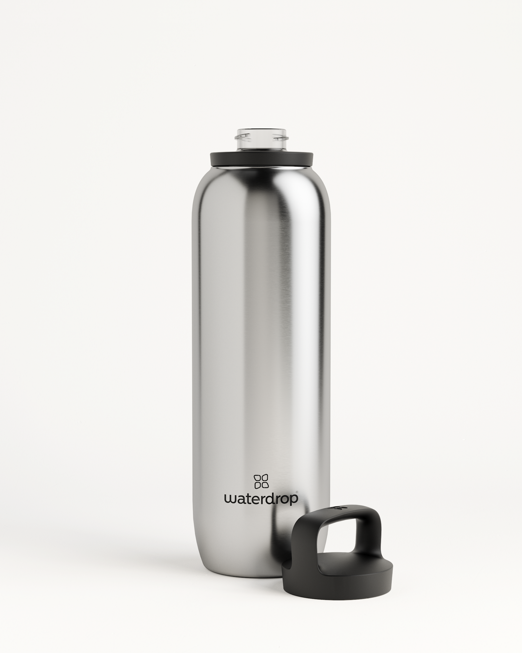 Waterdrop All-Purpose Thermo Bottle · Spout Lid - Black Matt - 64 oz - Stainless Steel Water Bottle - Insulated Water Bottle - Sustainable