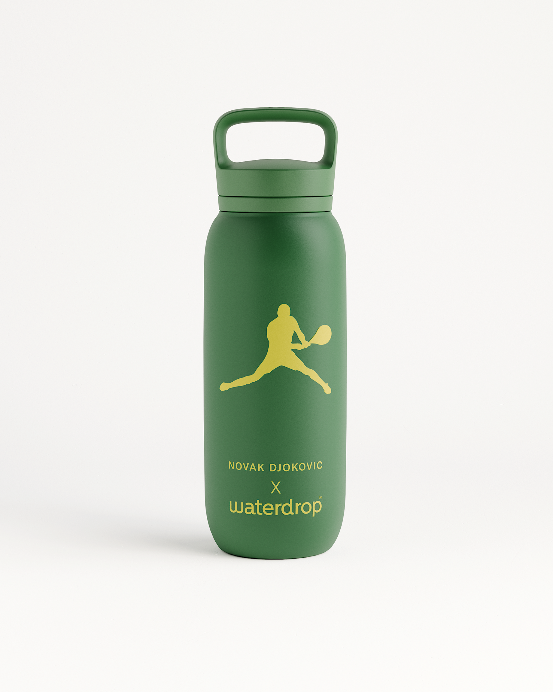 Novak Djokovic All Purpose Thermo Spout Lid 20 oz 34 oz or 47 oz Vacuum Insulated Double Walled Stainless Steel Bottle with Wide Opening