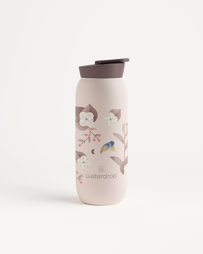 Waterdrop All-Purpose Edition Tumbler - White Blossom - 34 oz - Coffee Tumbler - Coffee Mug - Travel Mug - Leak Proof Travel Mug