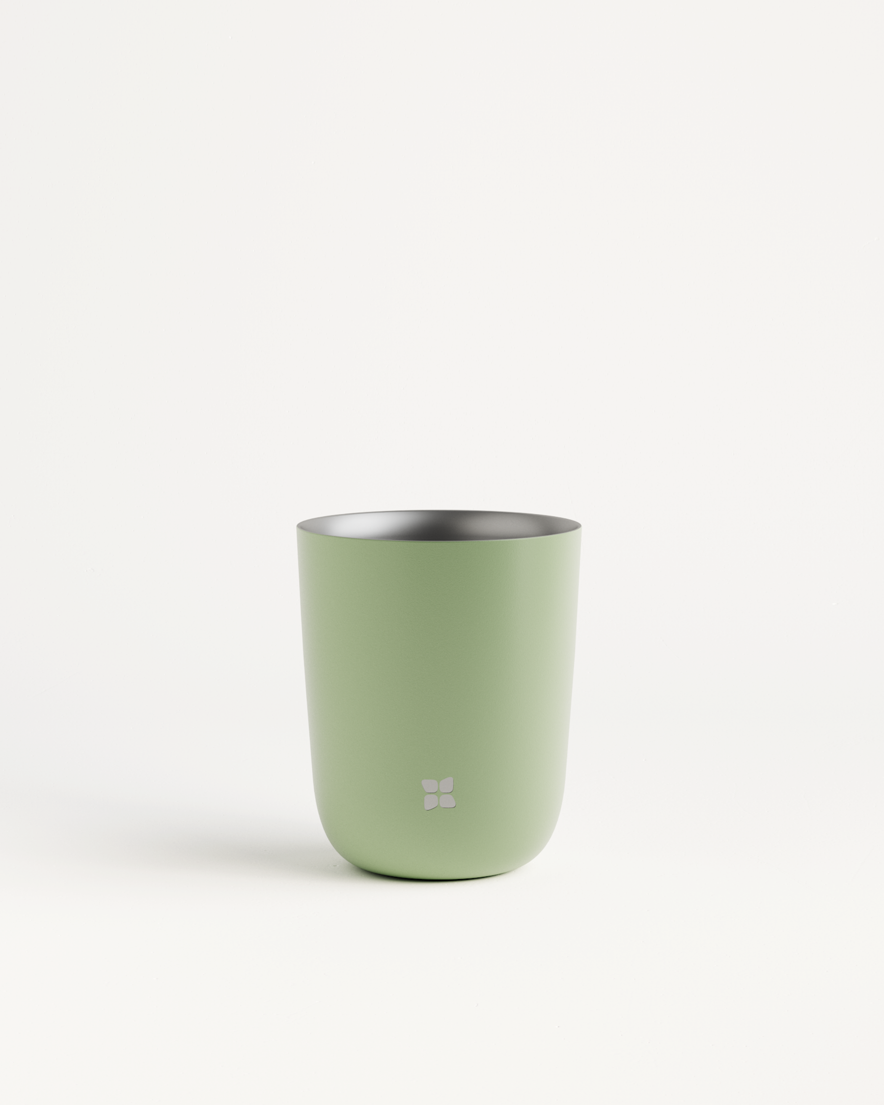 Waterdrop Steel Cup - Pastel Olive Matt - 12oz - Heat-Resistant Double-Walled Stainless Steel Cup